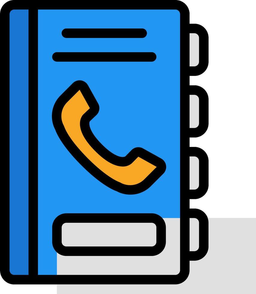 A phone icon on a blue notebook vector