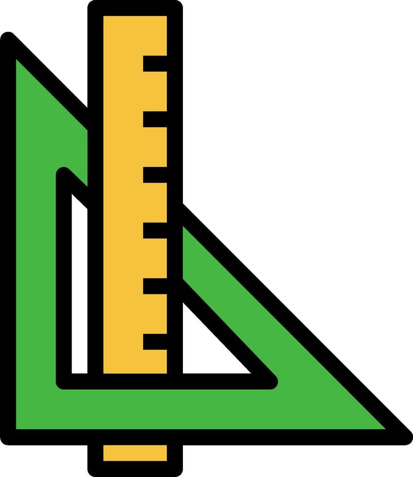 A ruler with a triangle on it vector