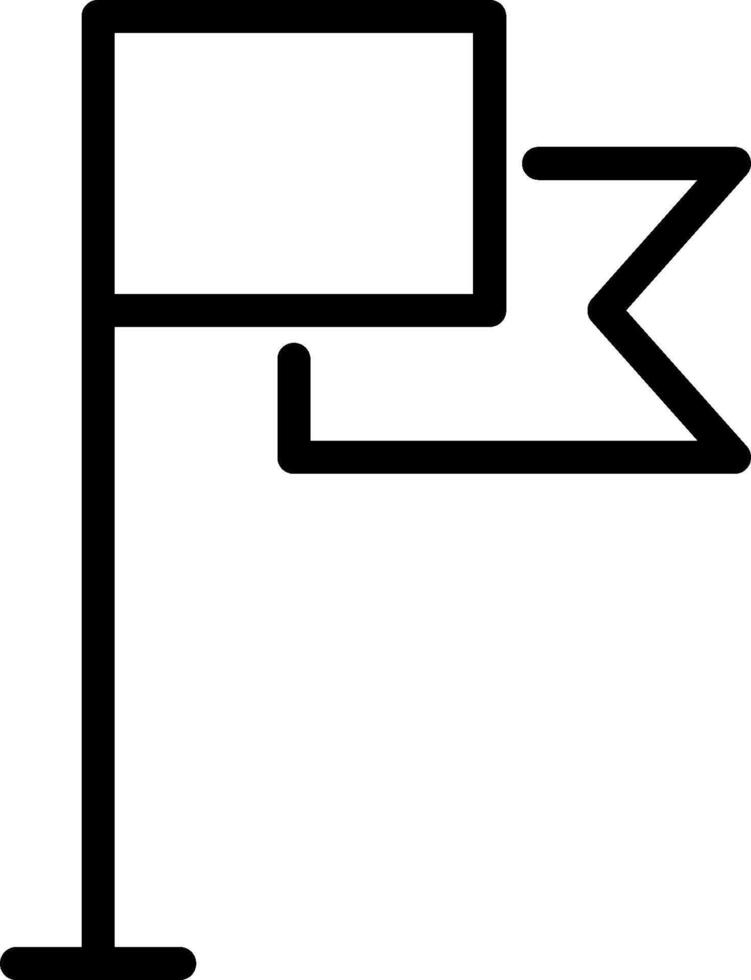 A black and white flag with a white arrow vector