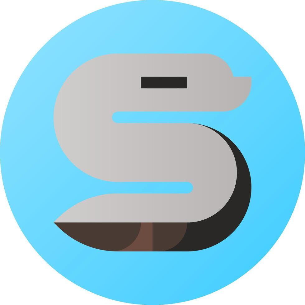 A snake with a blue circle around it vector