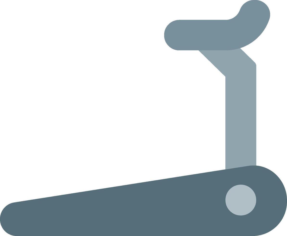 A flat icon of a treadmill vector