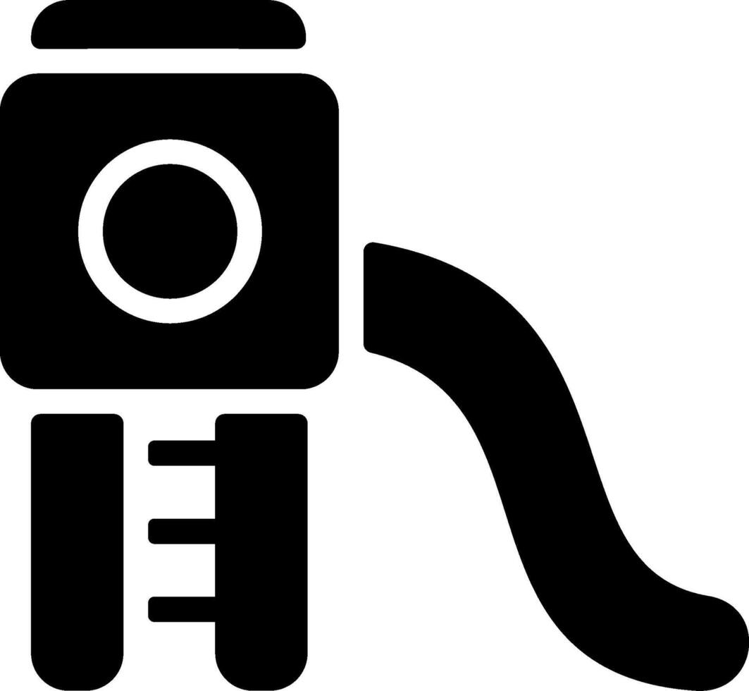 A black and white image of a gas pump vector