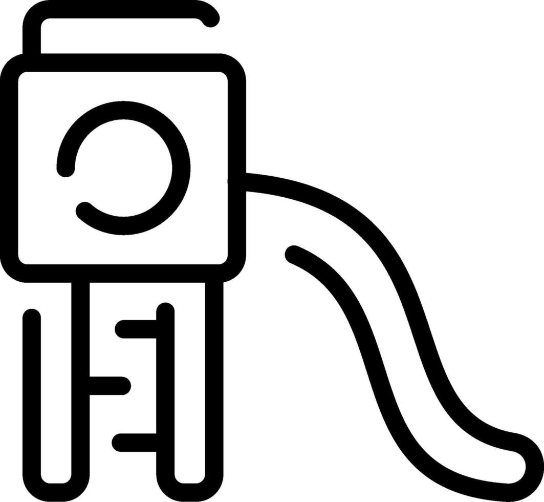A black and white drawing of a gas pump vector
