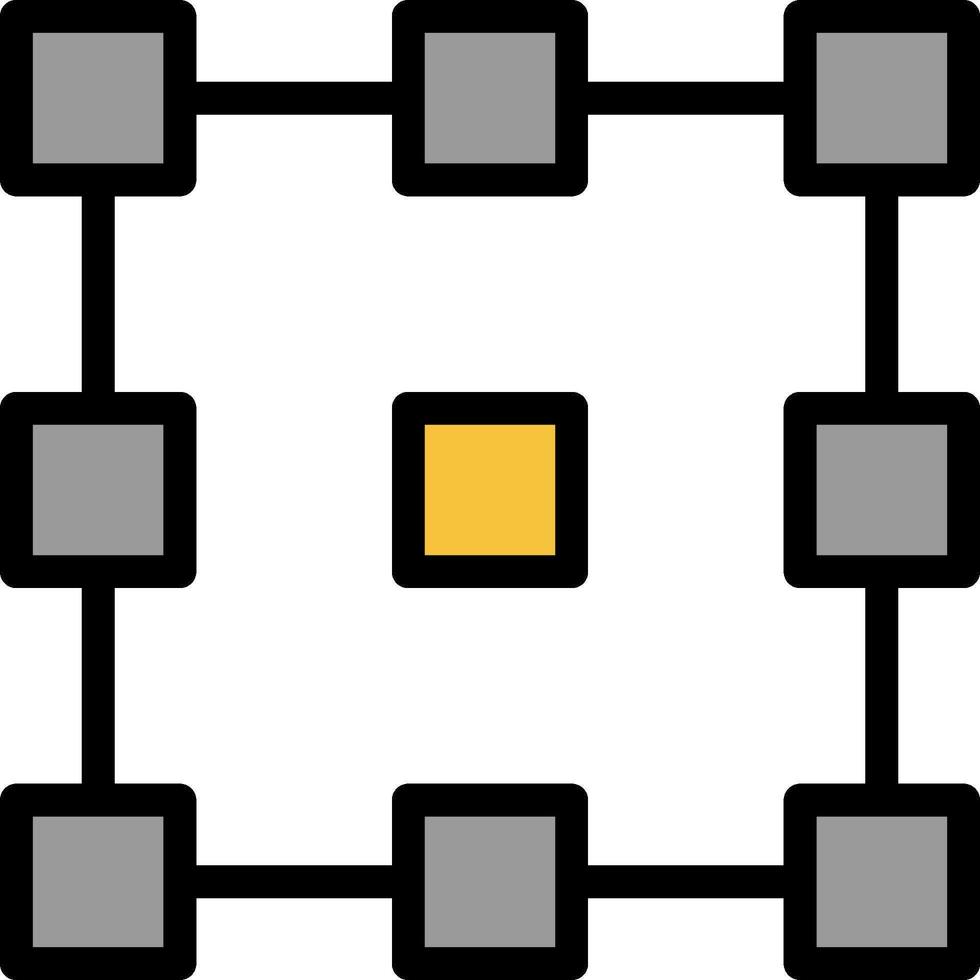 A square with yellow squares on it vector