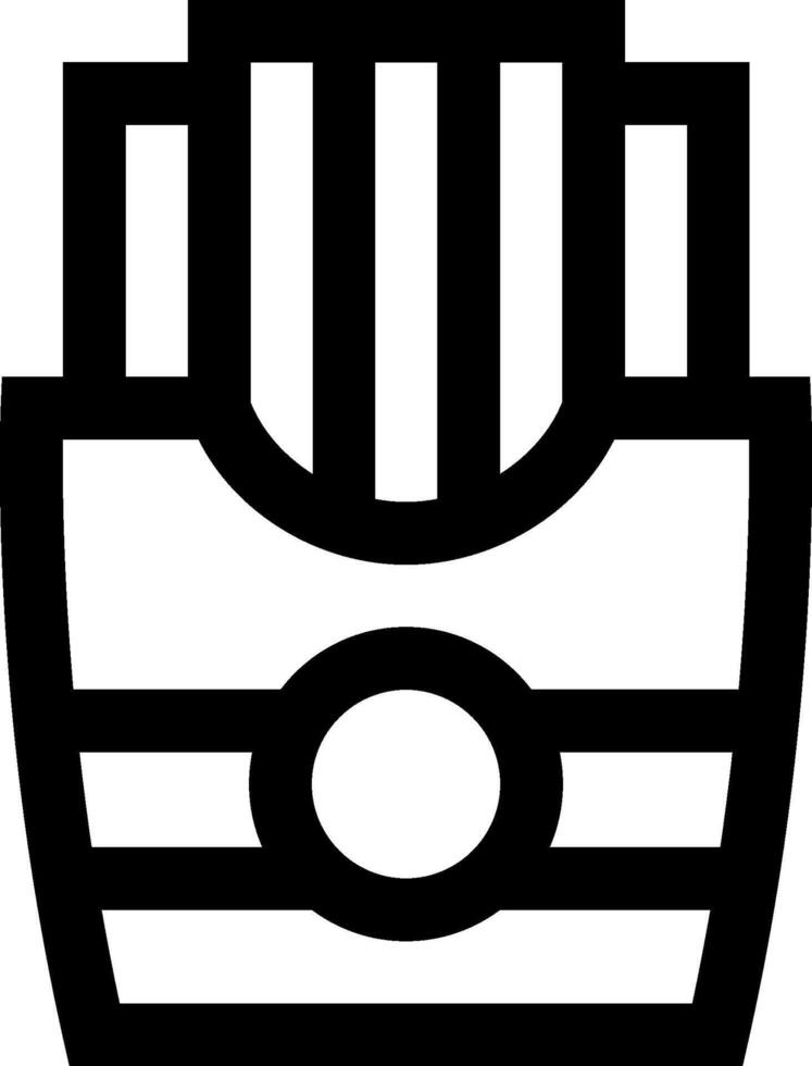 French fries icon vector