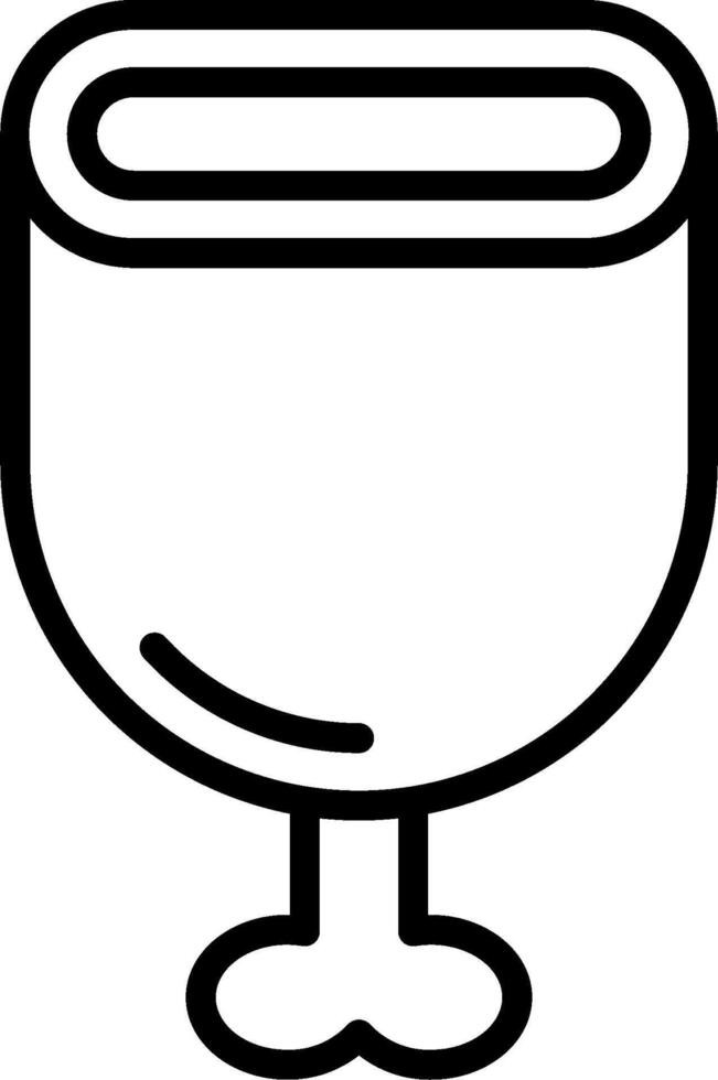 A black and white drawing of a cup vector