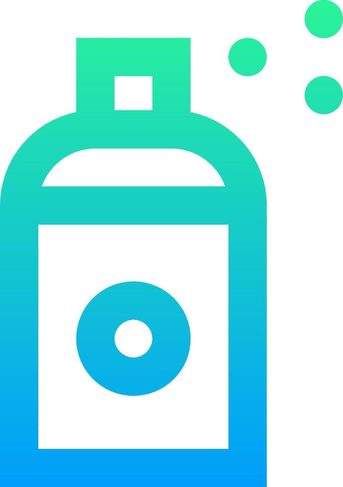 A bottle of liquid with a blue and green label vector
