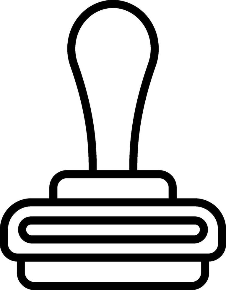 A stamp with a black outline on a white background vector