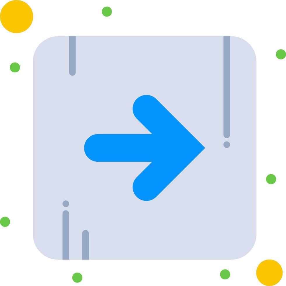 A blue arrow pointing to the right on a white background vector
