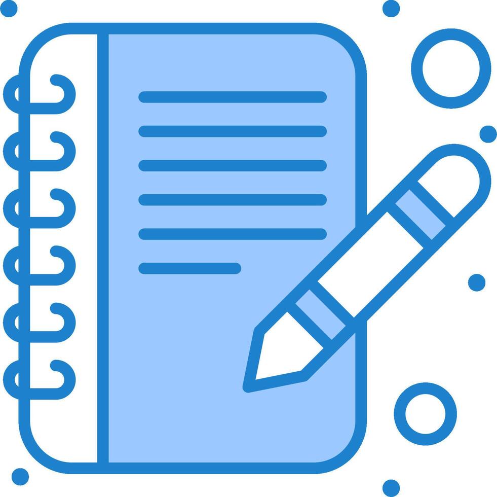 A notebook with a pen and a pen icon vector