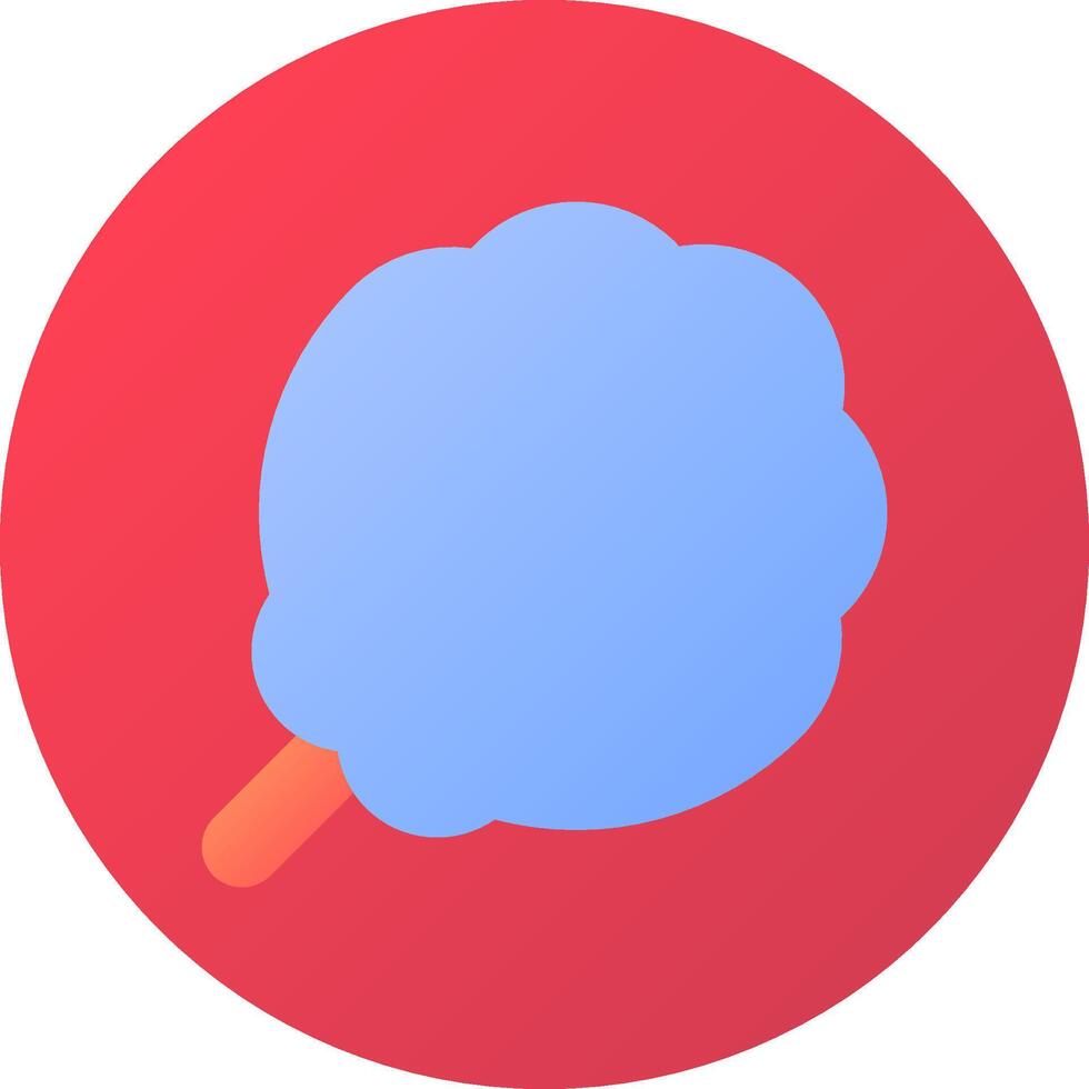 A blue and red cloud icon on a red circle vector
