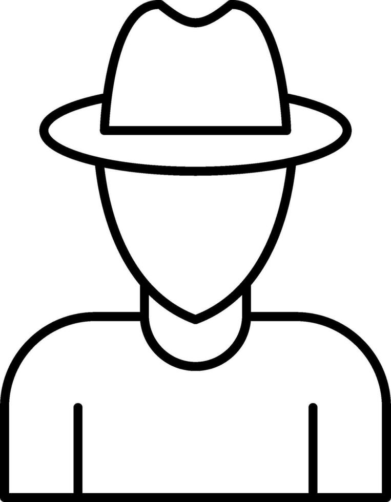 A man wearing a hat icon vector