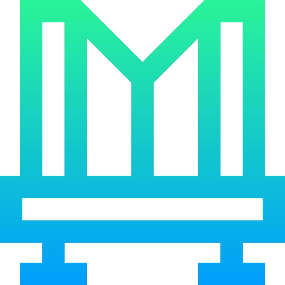 The m logo in blue and green vector