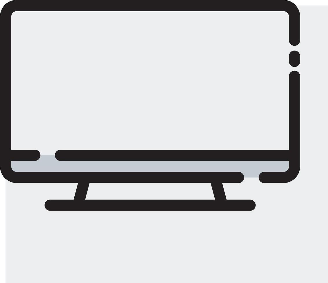 A computer monitor with a white background vector