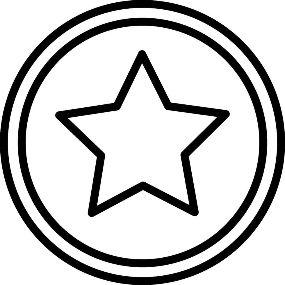 Star icon in a circle vector