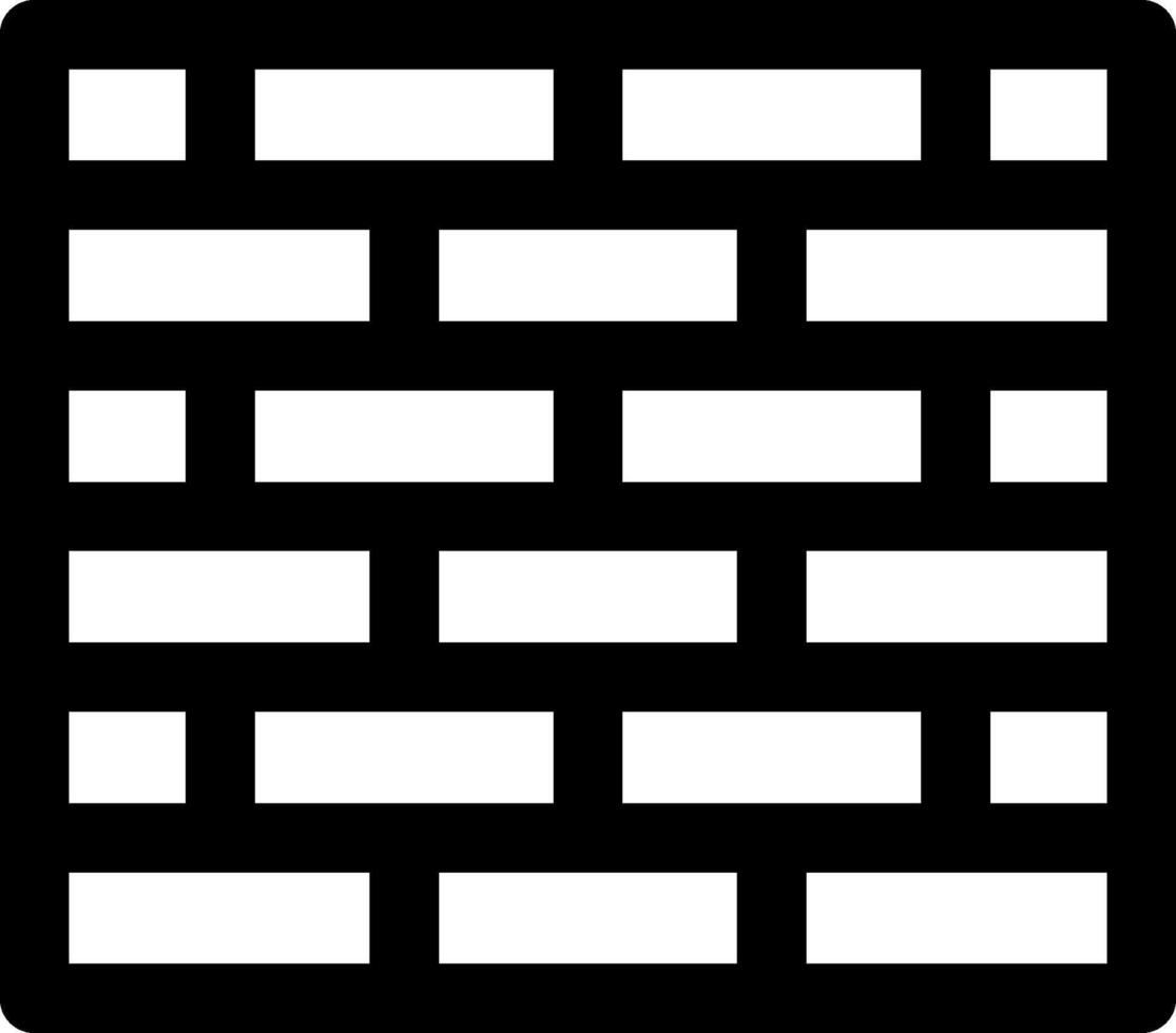 A black and white brick wall icon vector