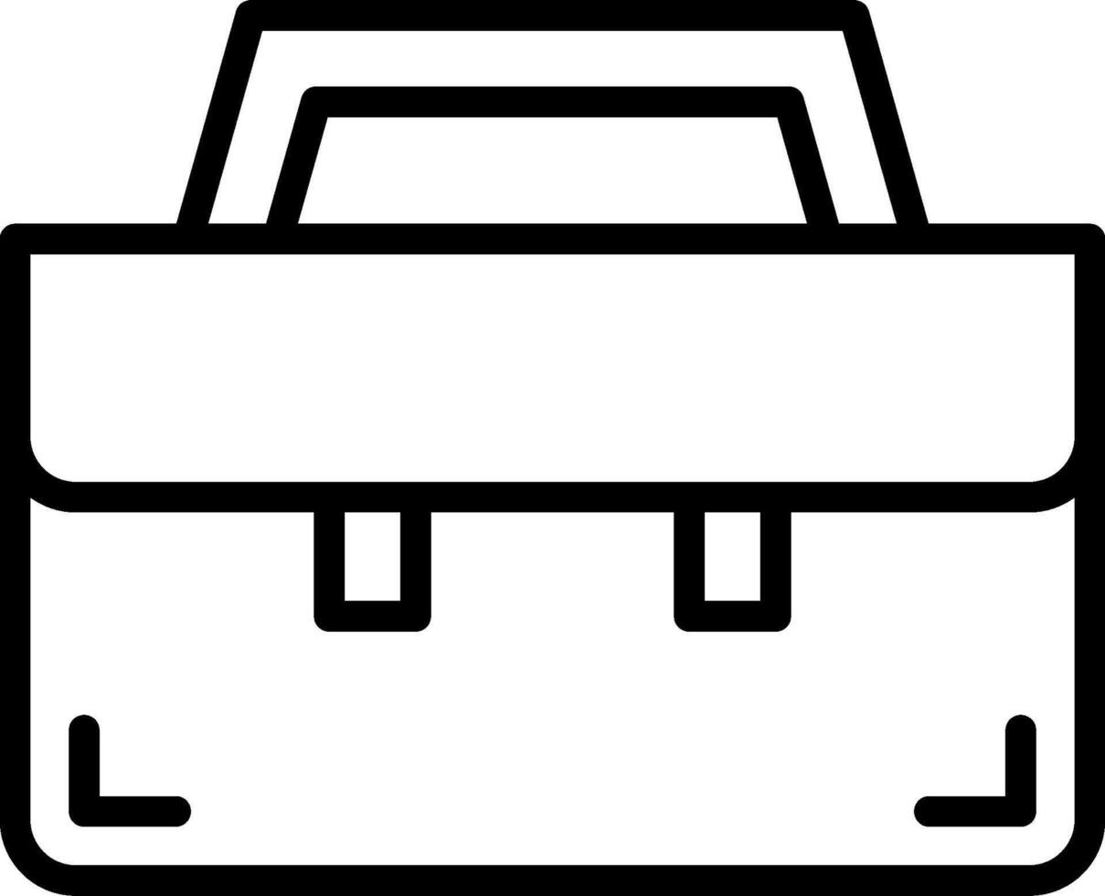 A black and white image of a briefcase vector