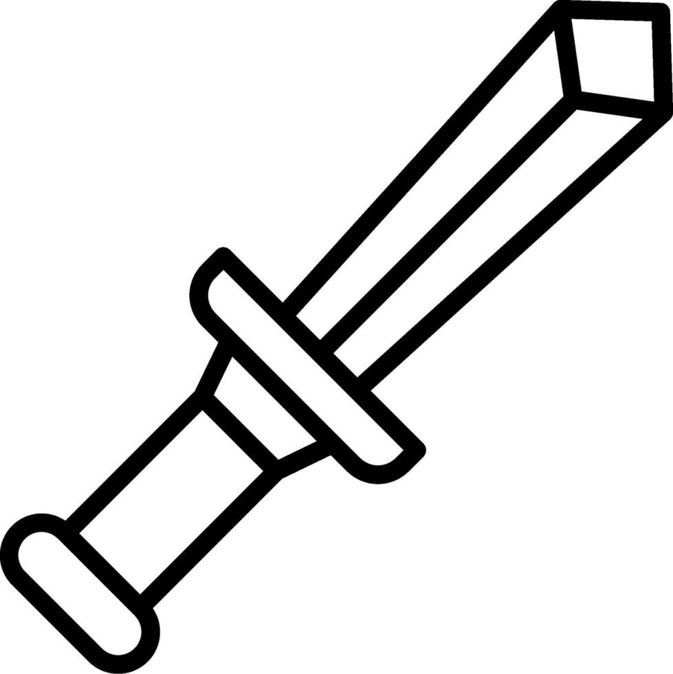 A black and white drawing of a knife vector