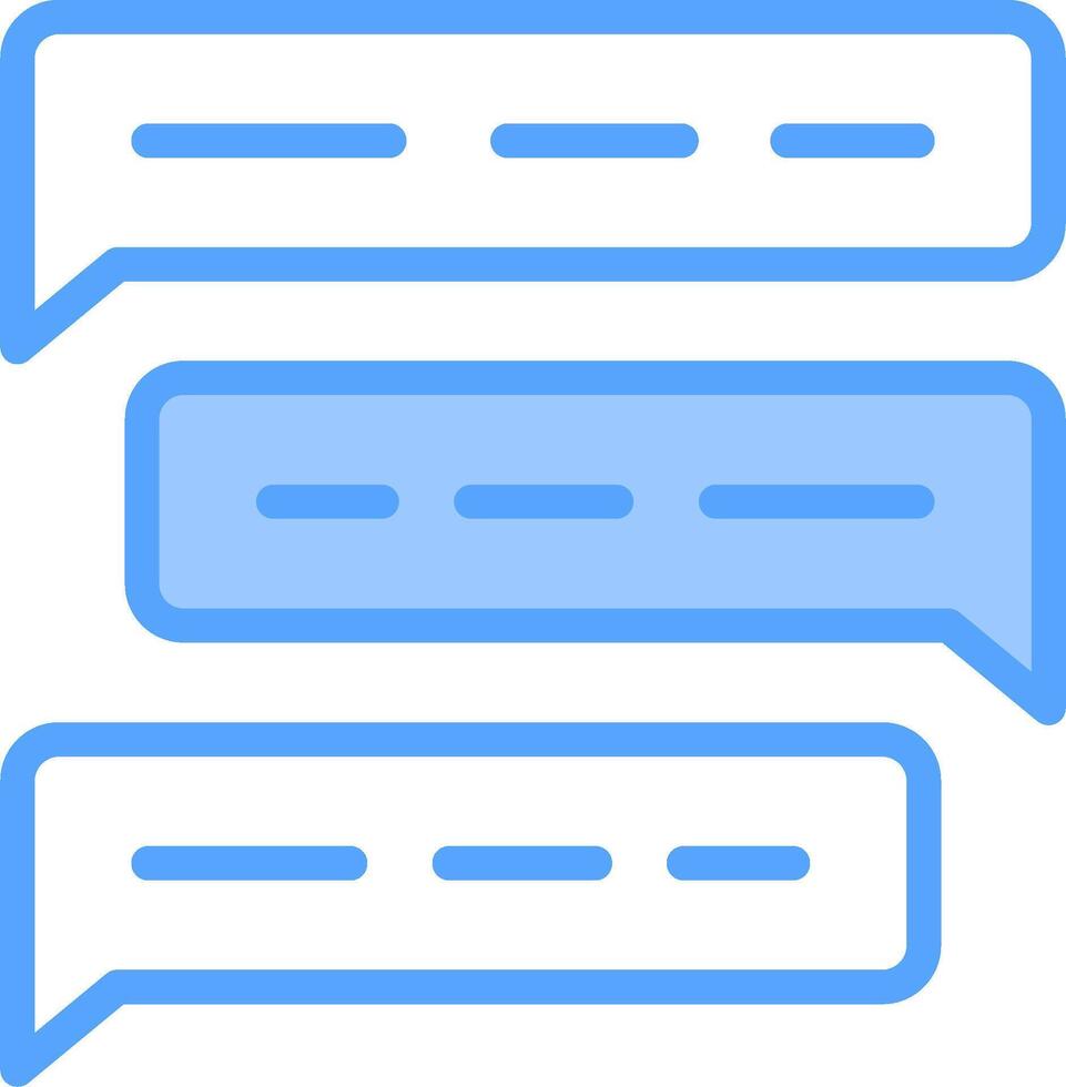 Three speech bubbles with different lines vector