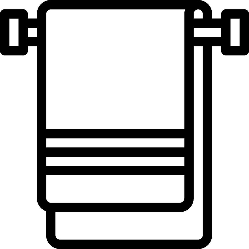 A black and white image of a towel vector