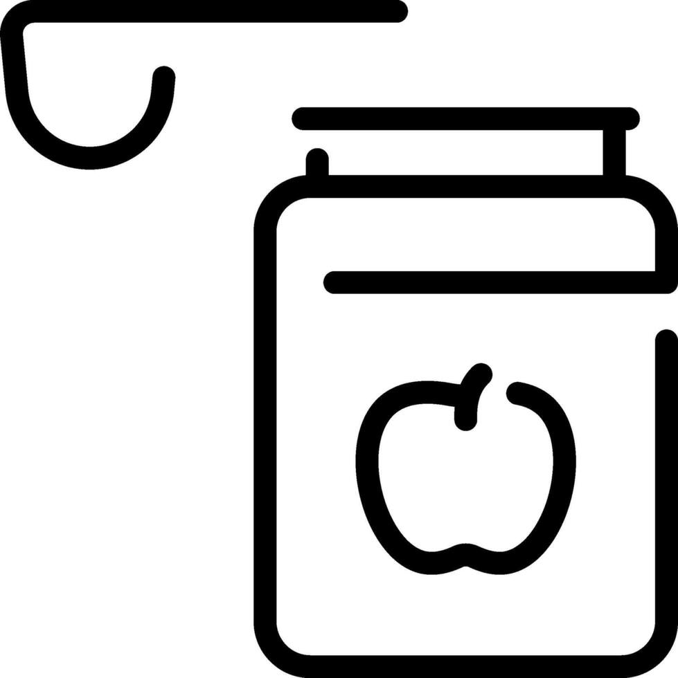 Apple jar icon vector