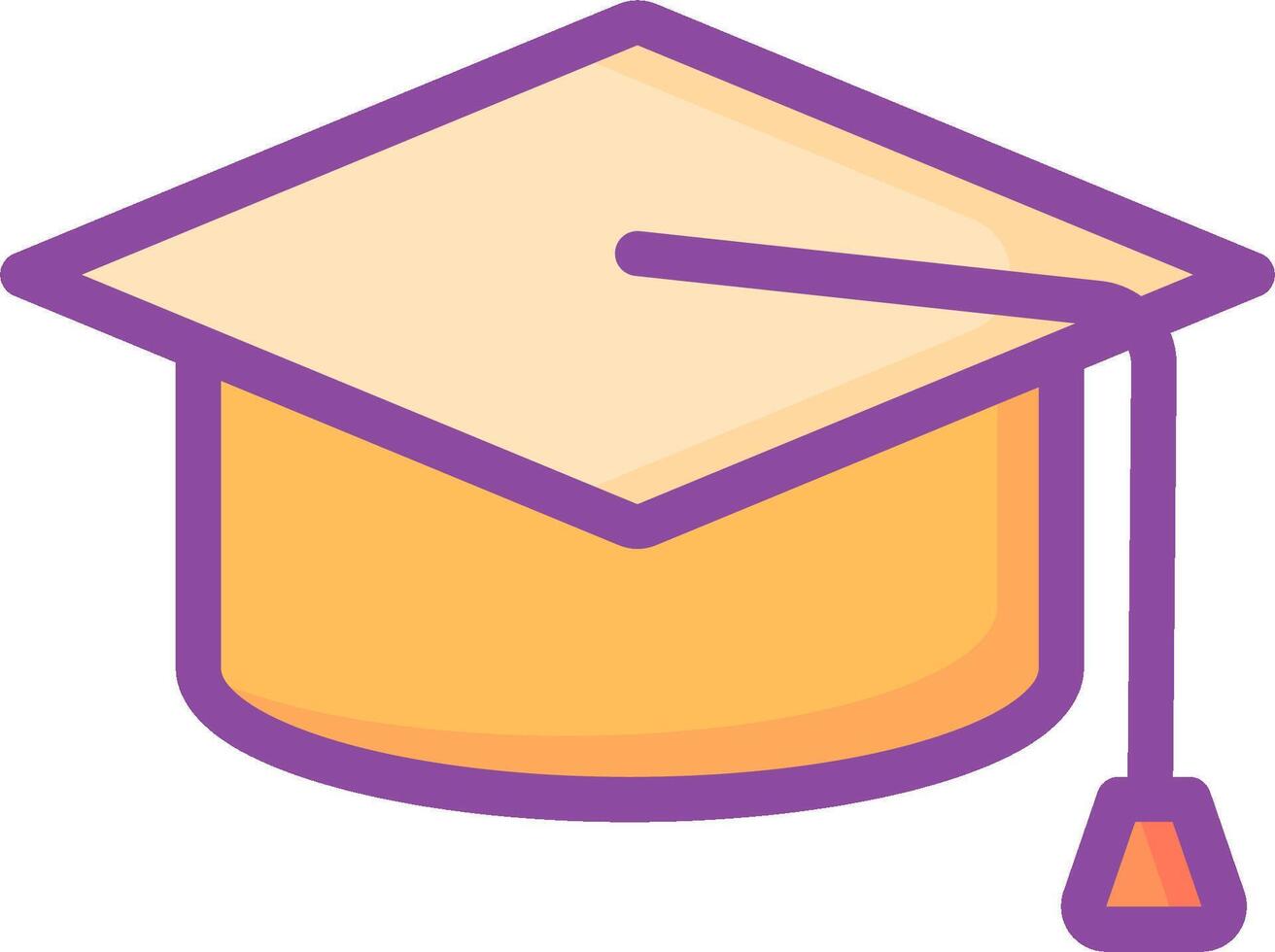 A graduation cap icon on a white background vector