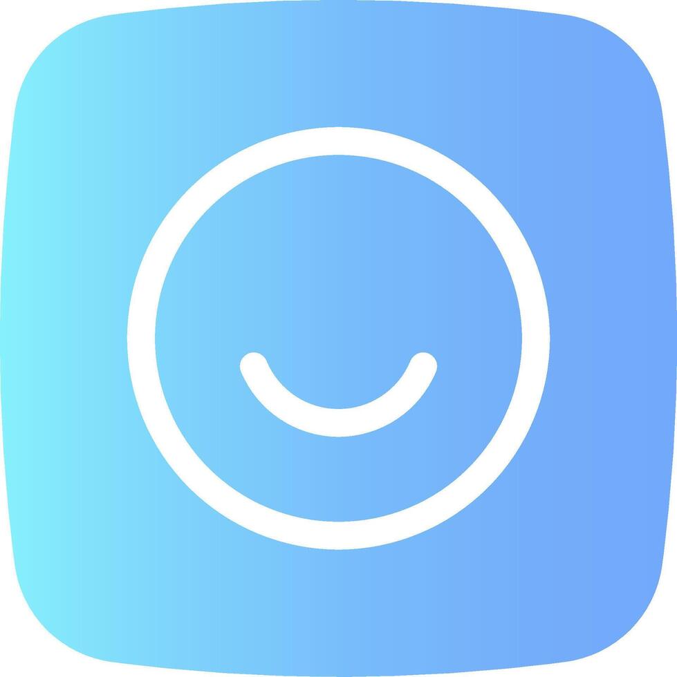 A smiley face icon on a blue and white background vector