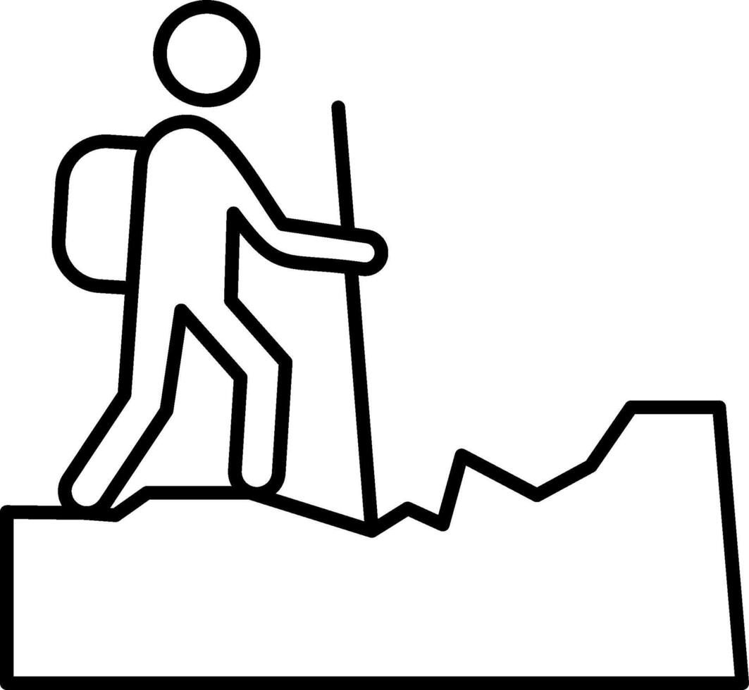 Hiker hiking clipart vector