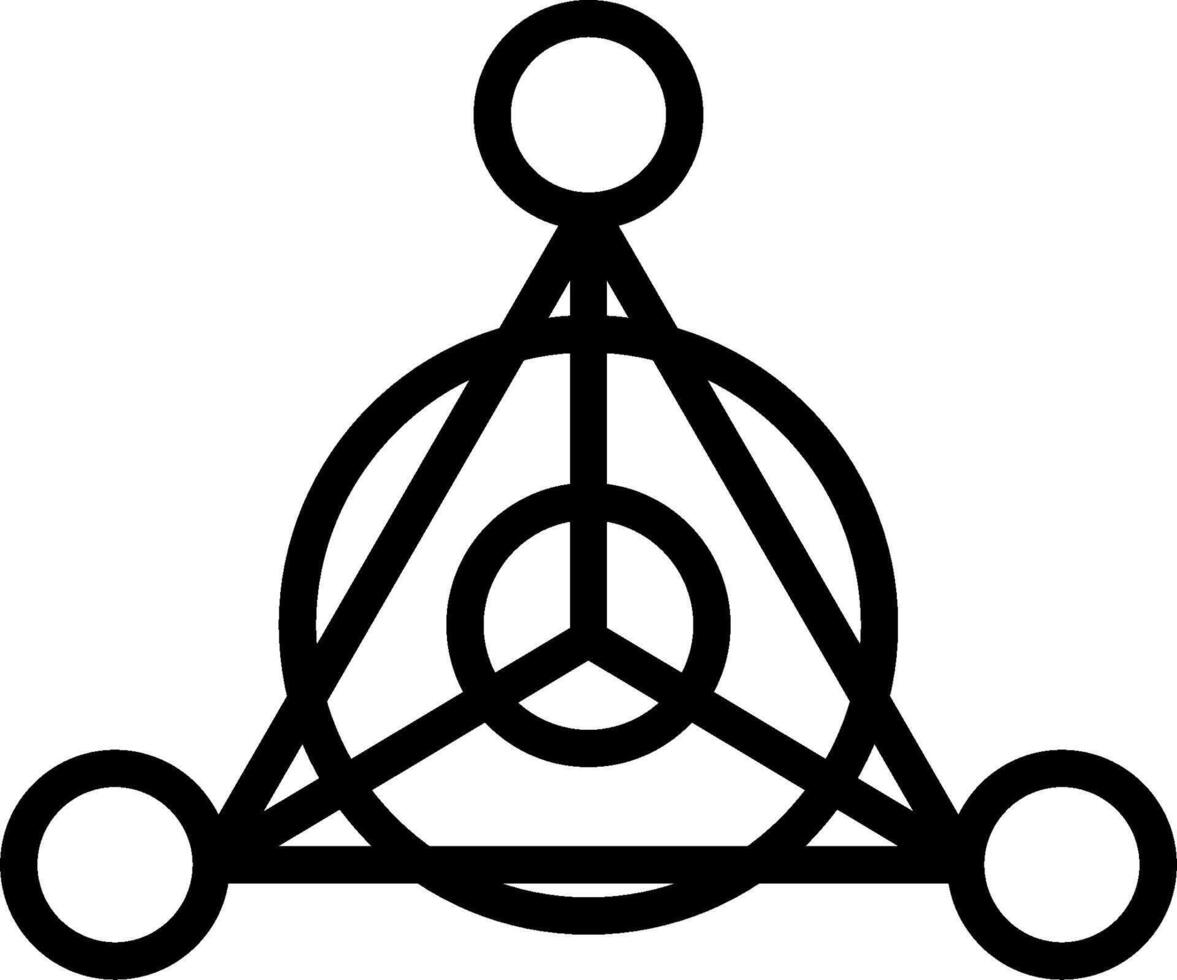 The symbol for the third eye is shown in black and white vector