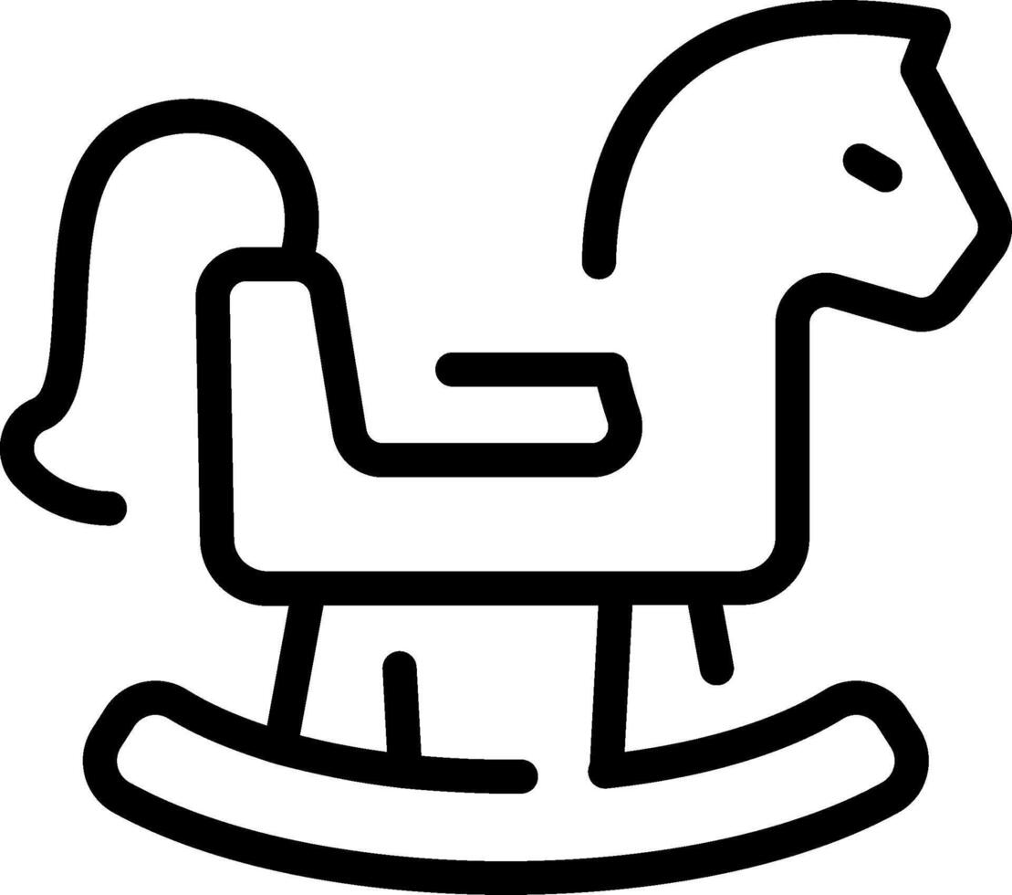 A rocking horse icon on a white background vector