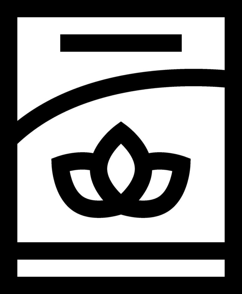 A black and white logo with a lotus flower vector