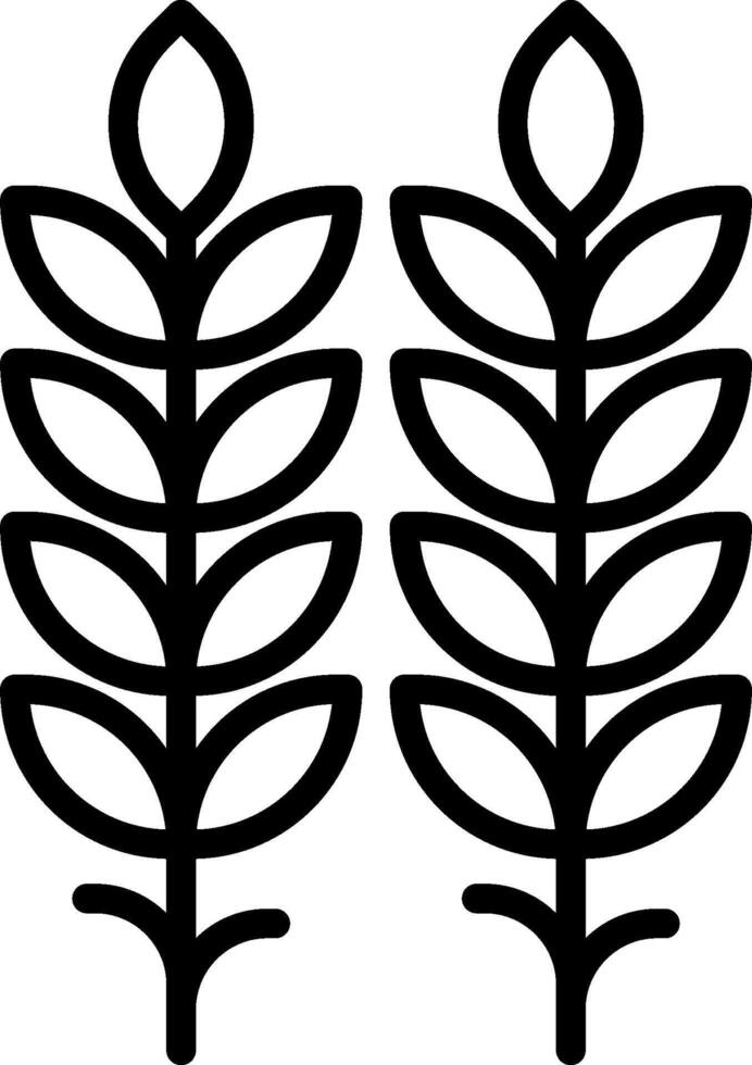 Two black and white images of leaves vector