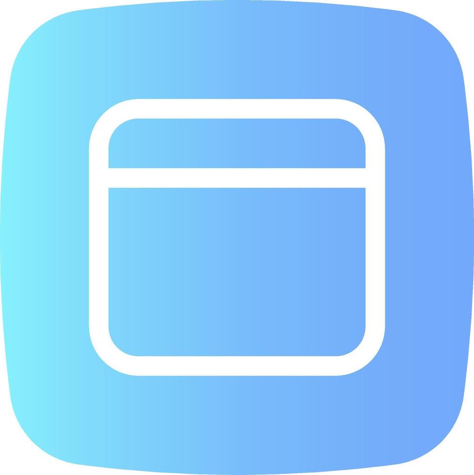 A blue square icon with a white square inside vector