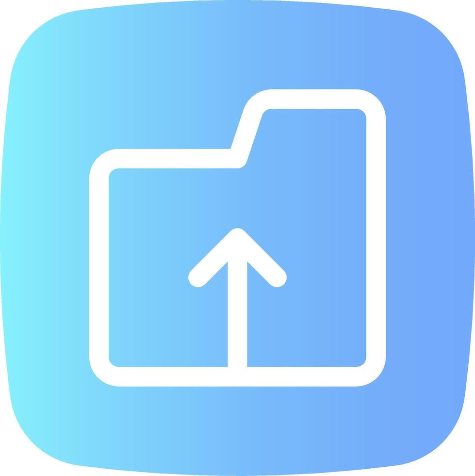 File manager icon with an arrow pointing up vector