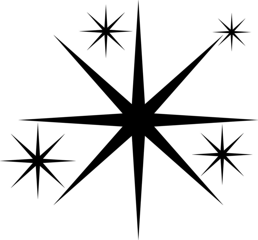 Doodle star icon isolated Celebrate salute vector