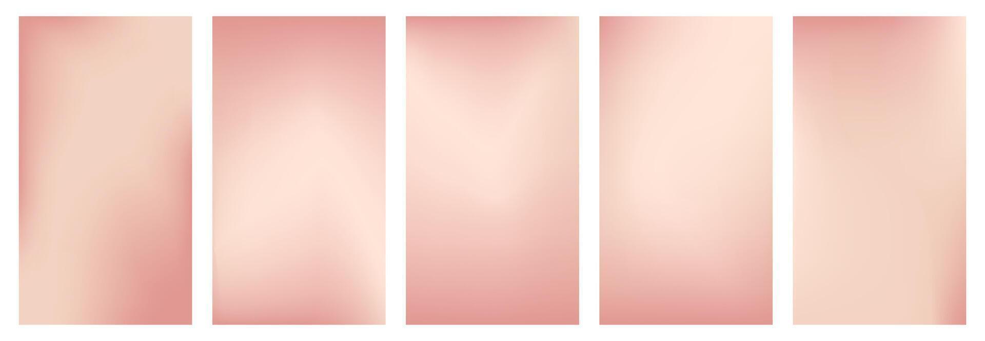 Pink nude gradation background for story. Peach gradient flyer bg. Vertical poster for spring bundle. Soft blurry and minimal social media template. Luxury valentine promo ig backdrop graphic. vector