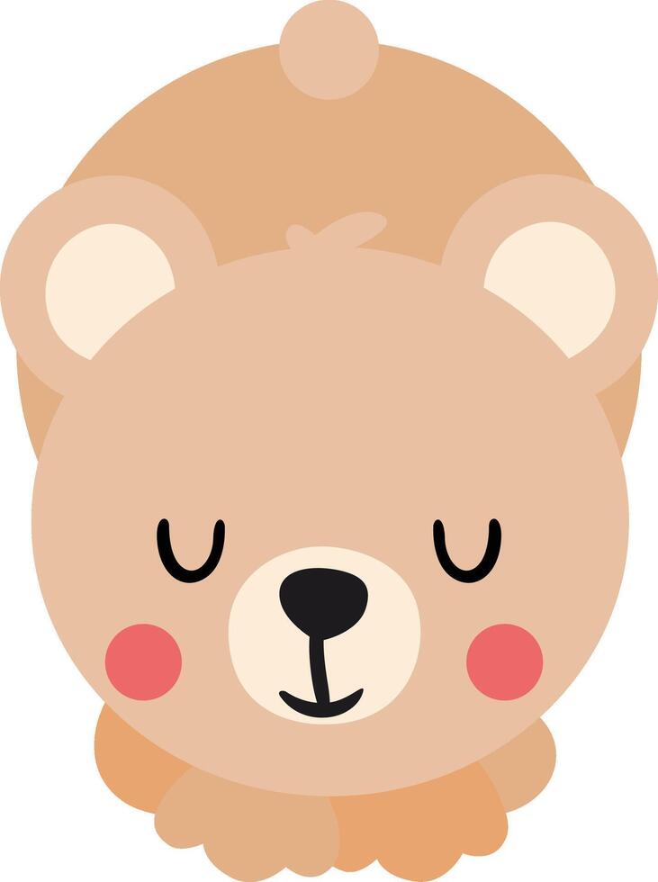 Friendly teddy bear isolated on white vector