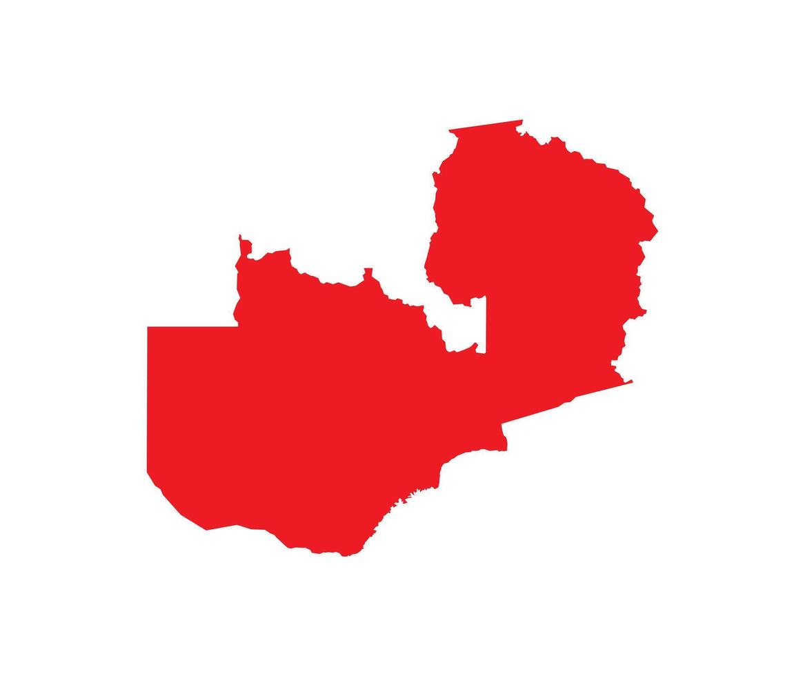 Map of Zambia. Zambia Map on white background. vector