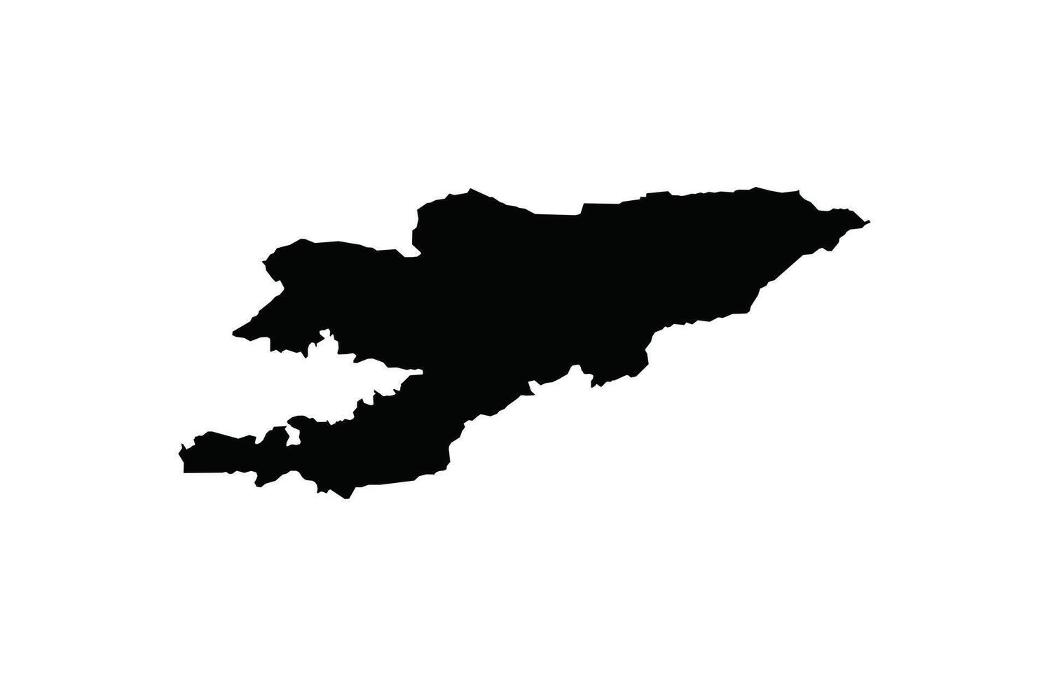 Map of Kyrgyzstan. Kyrgyzstan Map on white background. vector