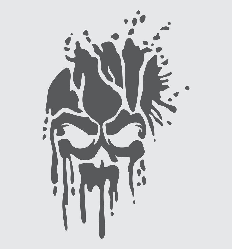 Painted skull design vector