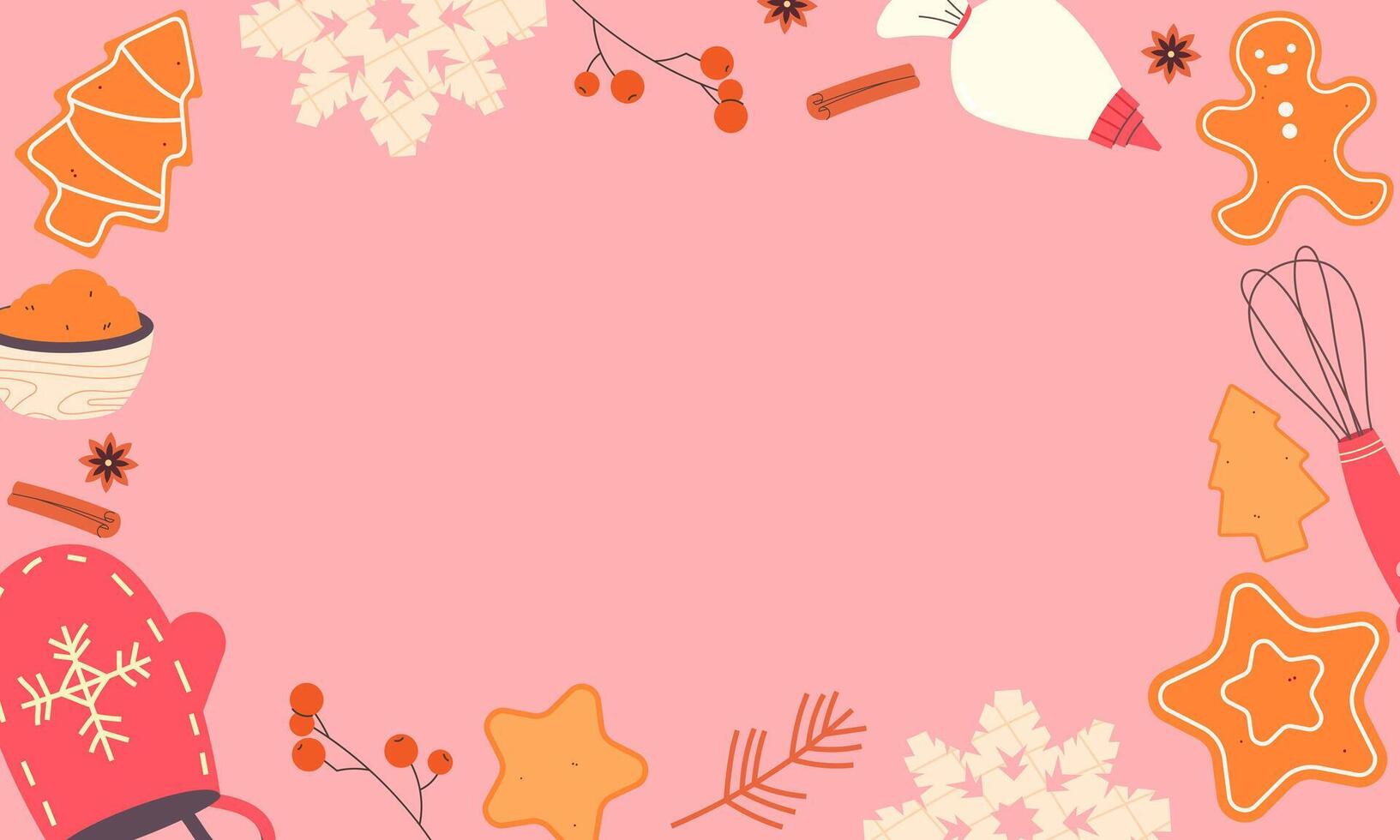 Christmas Frame Template. Christmas background, banner vector