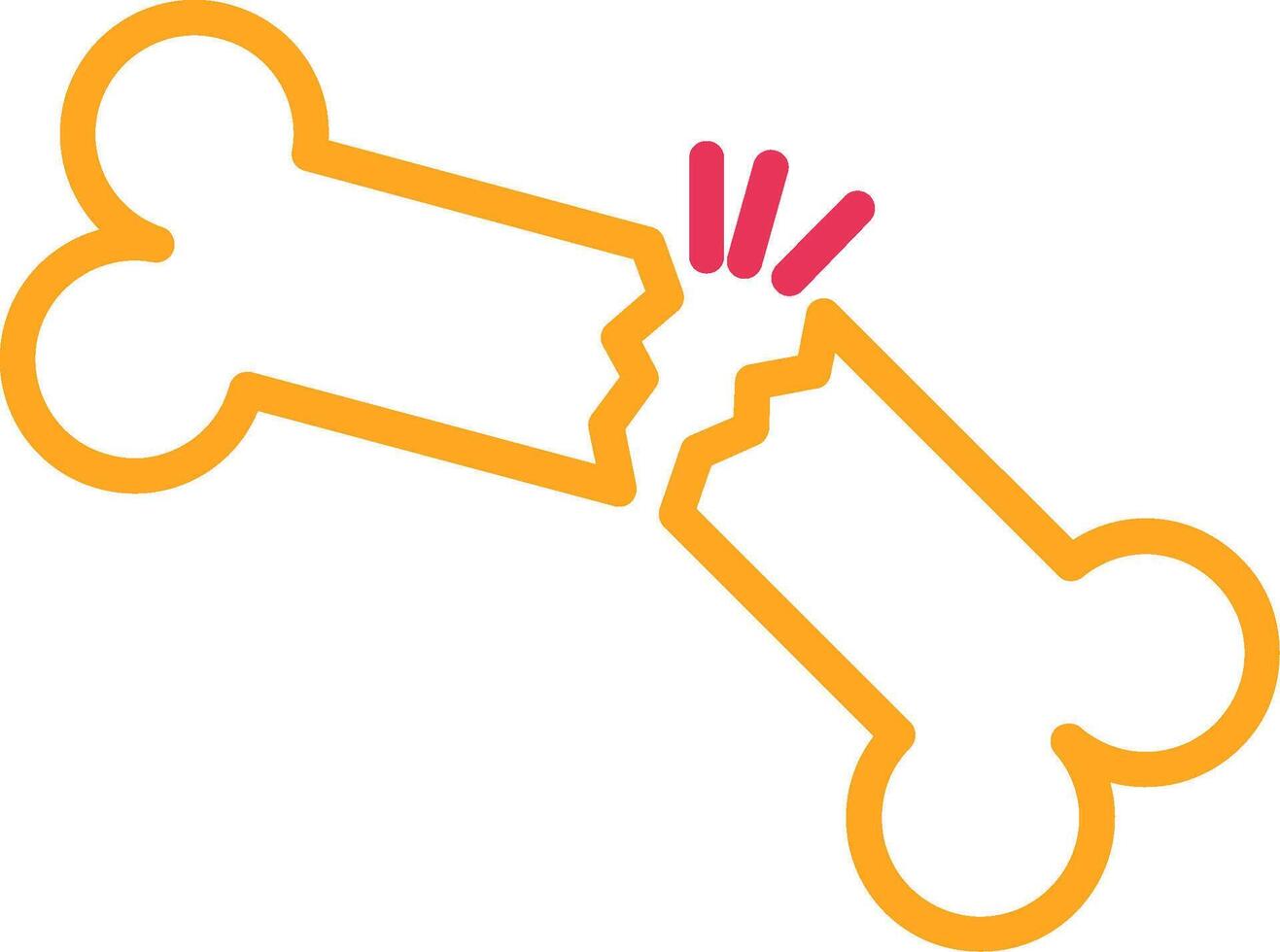 Bone Line Two Color Icon vector