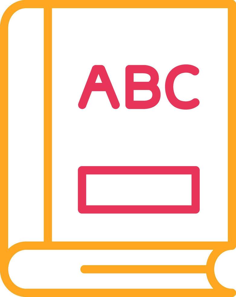 Alphabet Line Two Color Icon vector
