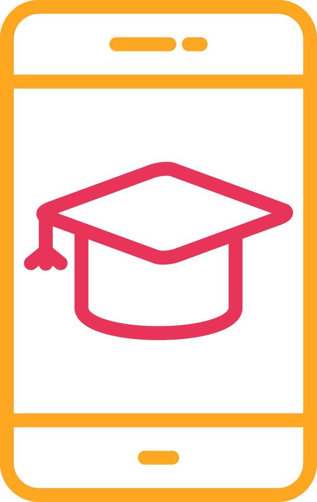 E - Learning Line Two Color Icon vector