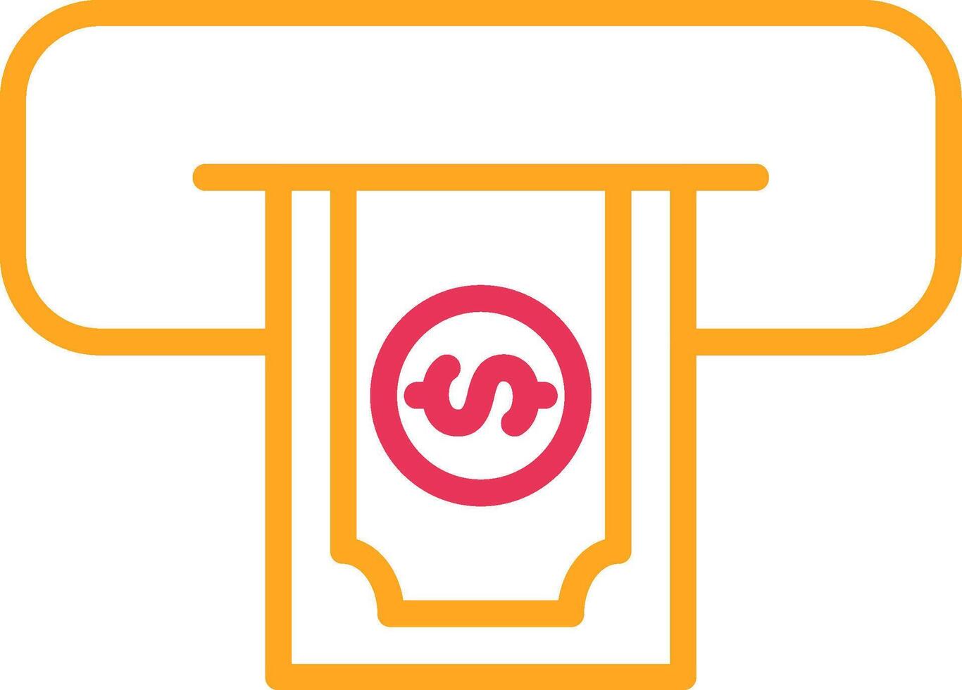 Cash Withdraw Line Two Color Icon vector