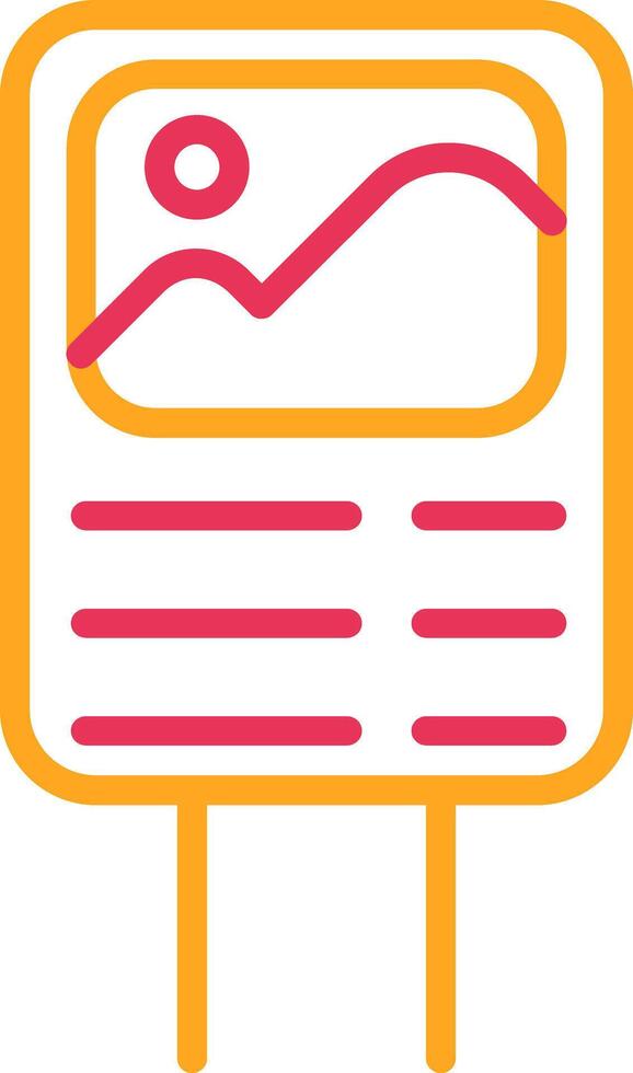 Poster Line Two Color Icon vector