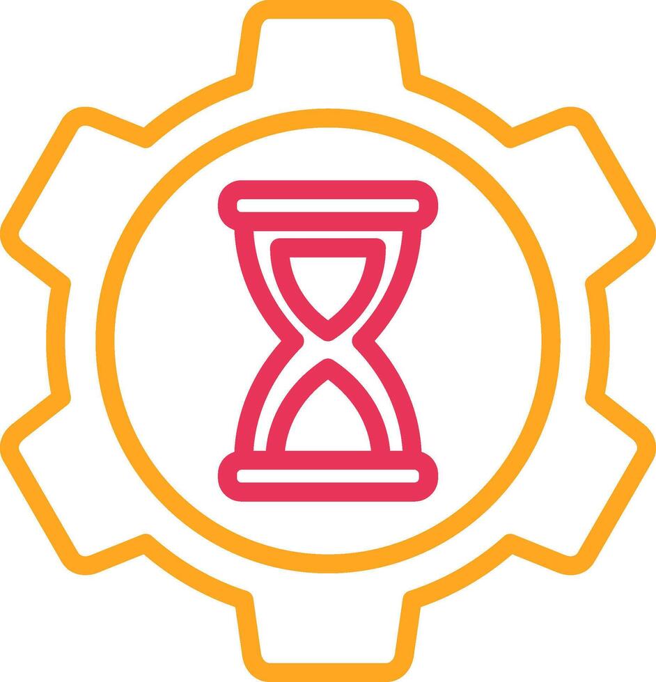 Time Management Line Two Color Icon vector