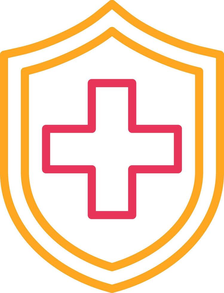 Health Insurance Line Two Color Icon vector
