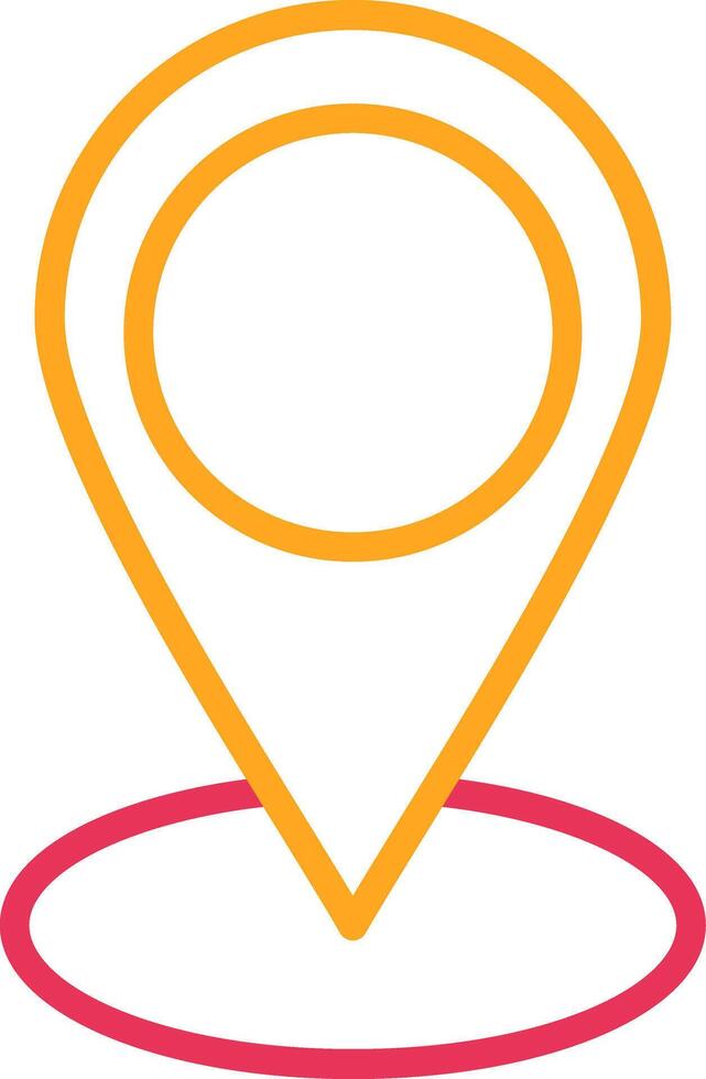GPS Line Two Color Icon vector