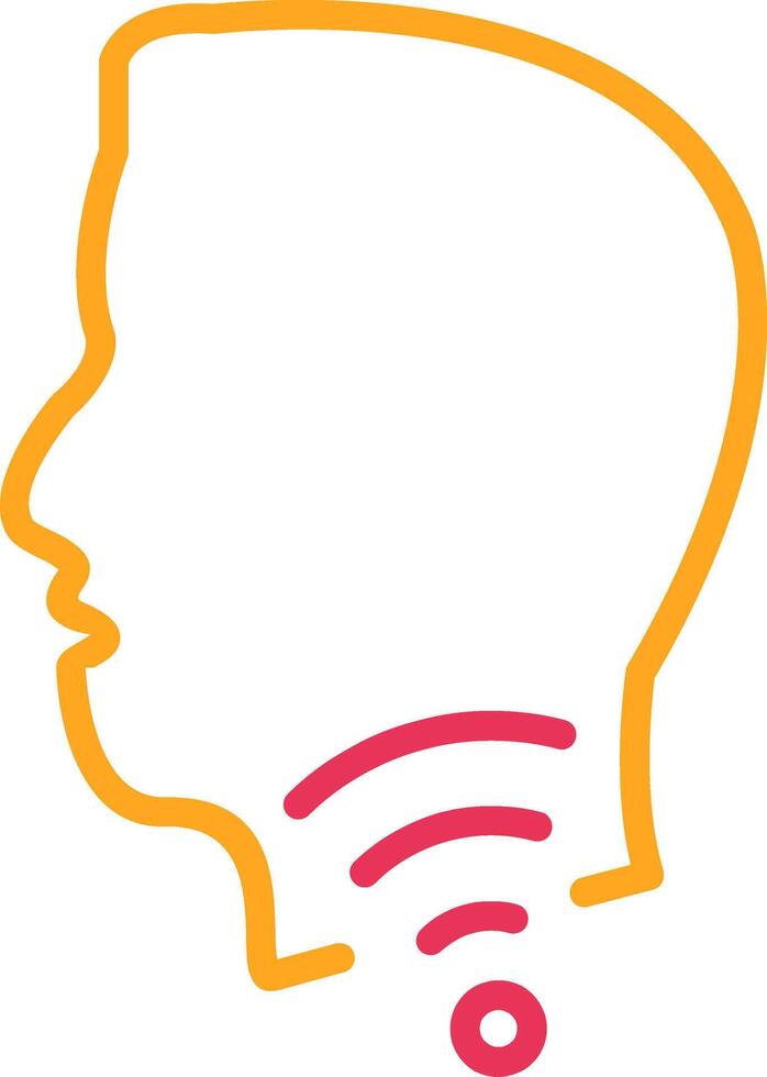 Hoarseness Line Two Color Icon vector